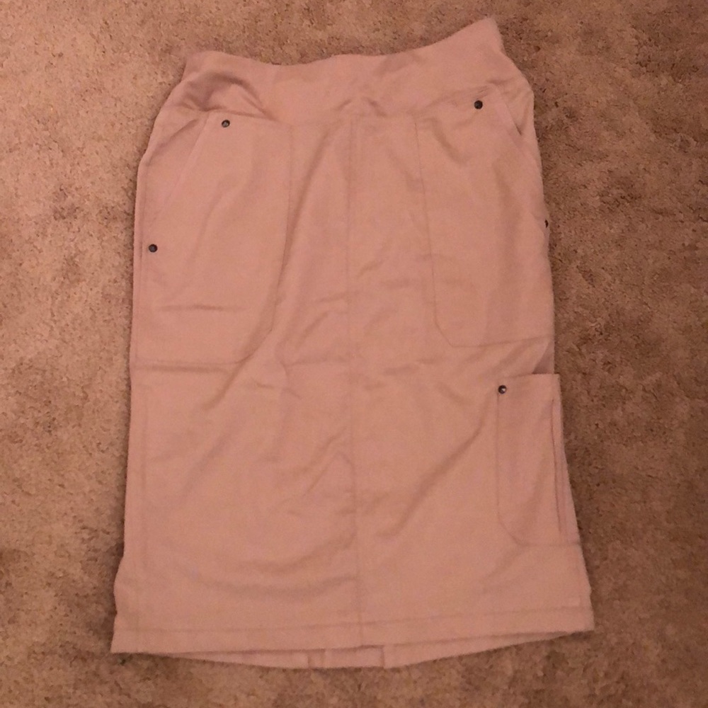 Healing Hands Purple Label Yoga Scrub Skirt Khaki